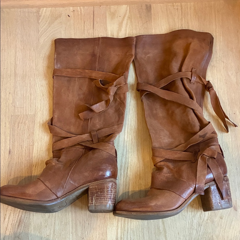 A.S.98 Tan Leather Boots size 39